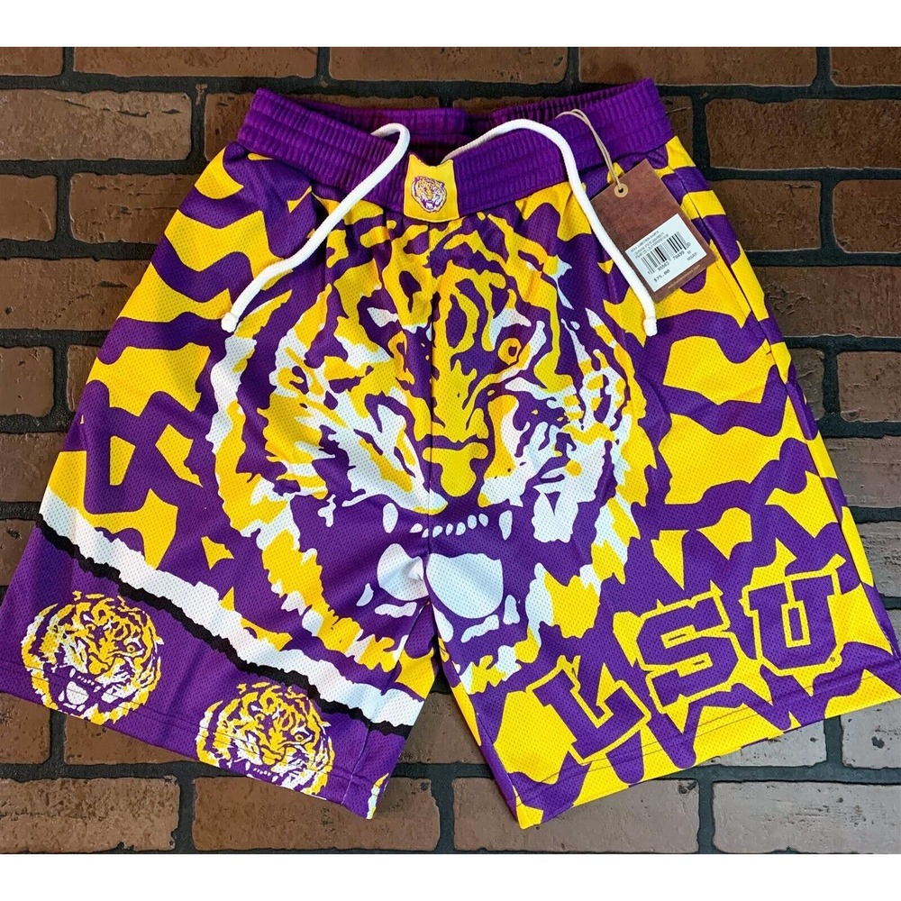 LSU TIGERS‎ Mitchell & Ness Basketball Shorts ~New~ S-2XL